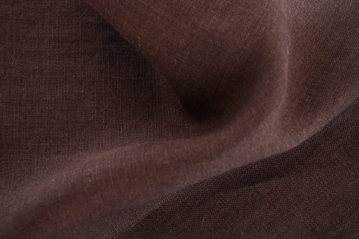 Luxuriously Soft and Ethically Made Linen Face Towel in Wood Brown